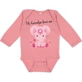 thumbnail image 3 of Inktastic Aditi My Grandpa Loves Me Pink Elephant Beautiful Girls Long Sleeve Baby Bodysuit, 3 of 5