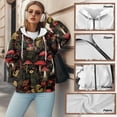 thumbnail image 6 of COEQINE Oversized Sweatshirts Women's Fashion Hoodie Cat Spider Web Pumpkin Bat Print Full Zipper Hooded Jacket Long Sleeve Y2K Tops for Women with Pockets Fall Casual Wear, M, 6 of 7