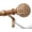 Imitation Wood Grain, variant on Imitation Wood Grain Ball Curtain Rods for Windows 48 to 84 Inch,1 Inch Heavy Duty Adjustable Wood Curtain Rod,Boho Decorative Drapery Rods Set with Brackets,Size:36''-88''