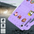 thumbnail image 6 of Dteck for Samsung Galaxy Tab A 10.1 (2019) SM-T510/T515 Kids Light Weight Cute DIY Cartoon Pattern Shock Proof EVA Foam Kickstand Handle Light Weight Tablets Cover, Lightpurple, 6 of 8
