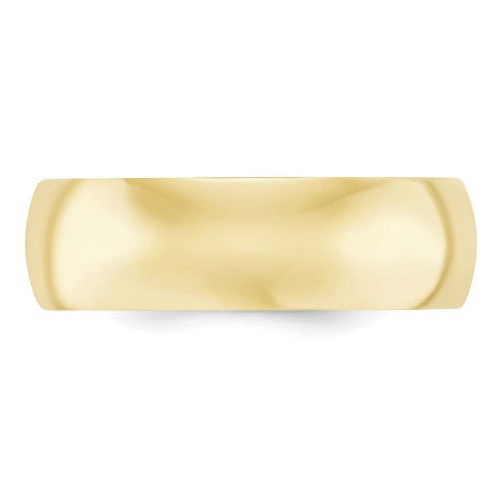 Finest Gold 10K Yellow Gold 7 mm Standard Comfort Fit Band, Size 8.5