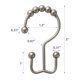 thumbnail image 2 of Ganchos para cortina de ducha, anillos para cortina de ducha, ganchos de metal a prueba de óxido, anillos de deslizamiento doble para barras de ducha de baño, cortinas, juego de 12 ganchos, níquel, 2 of 4