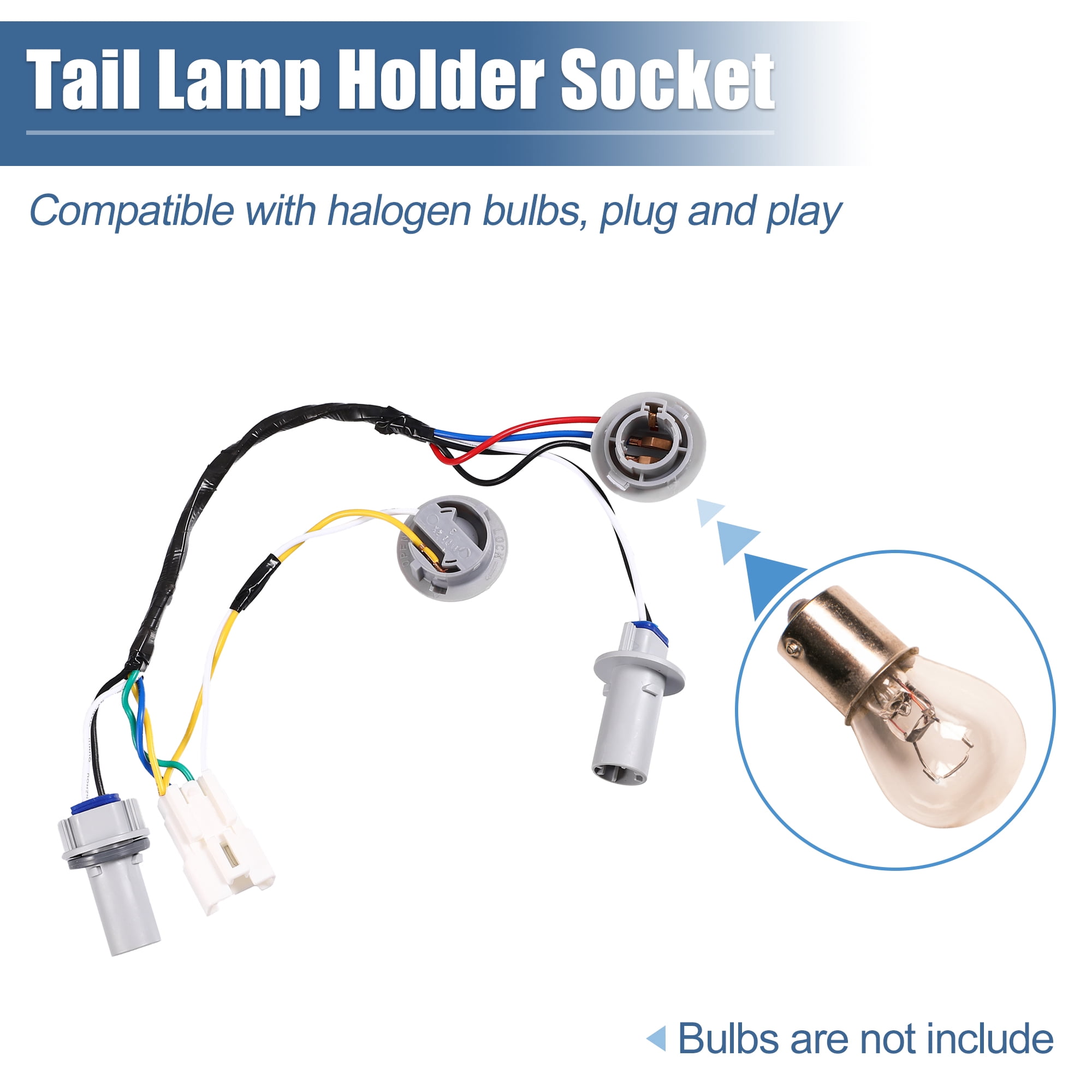 Unique Bargains Tail Lamp Holder and Wiring Harness 92450-3Q000 for Hyundai Sonata 2Pcs