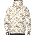 thumbnail image 3 of Bingfone Corgi with Hearts Men's Drawstring Hoodie Long Sleeve Pocket Sweatshirts-X-Large, 3 of 6