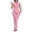 *Pink, variant on Women Sleeveless V Neck Blazer and Straight Pants 2 Piece Suit, Slim Business Casual Matching Outfit Set Beige,Women's Plus L