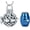 Always-Silver-Blue, variant on Cremation Urn Necklace for Ashes - “Always In My Heart” Hollow Cremation Jewelry Love Lantern Stainless Steel Ashes Pendant with Mini Keepsake Urn Memorial Ash Jewelry
