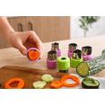 thumbnail image 2 of 12 minicortadores de galletas de acero inoxidable, cortador de verduras y molde de sellos de frutas + 12 púas de comida de animales de dibujos animados, morado XianweiShao 8390611994099, 2 of 4