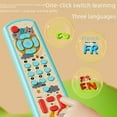 thumbnail image 3 of Red Pretend TV Remote Control Toy for Toddlers 0-3: Interactive 3-Language Learning Tool with Lights & Music, Battery-Powered Early Education Toy for Motor Skills Development, Parent-Child Play, and, 3 of 6
