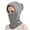 Gray, variant on Winter Hat Scarf Set Unisex-Adult Knitted Windproof Fleece Warm Hats and Scarves Outdoor Ski Outfit