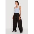 thumbnail image 3 of Women's Tie Hem Parachute Baggy Pants, 3 of 8