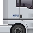 thumbnail image 2 of 2 Pack - ELD E-Log In Use Vinyl Decal Electronic Logging Device Sticker E-Log Electronic Driver Logs Decal for Commercial Semi Truck & Bus Drivers - Many Colors & Sizes (11" x 4", Blue), 2 of 8