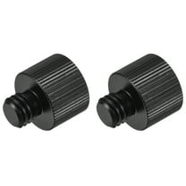 Microphone Stand Adapter 3/8-16 Male to 5/8-27 Female Screw Thread Adapter for Microphone Tripod Stand Black 2 Pcs