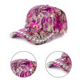 thumbnail image 3 of Slccxzc Women's Rhinestone Pearl Baseball Cap Colored Back Buckle Cool Star Cap Carnival Reflective Visor, 3 of 7