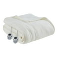 thumbnail image 1 of Serta 77" Polyester Fabric Fleece to Sherpa Heated Electric Blanket in Ivory, 1 of 7