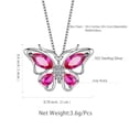 thumbnail image 6 of Juwaliy July Birthstone Necklace Ruby Red Butterfly Necklaces 925 Sterling Silver Pendant Jewelry Valentines Mother's Day Gifts for Women Wife Grandma, 6 of 9