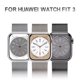 thumbnail image 4 of Correa de metal para Huawei Watch Fit 3 Band con funda de TPU, protector de pantalla, película suave, correa de reloj con bucle magnético milanés, pulsera Fit 3, 4 of 5