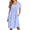 Blue & White Birds, variant on Moo Moos for Women Short Sleeve House Dresses with Pockets Pleated Mumu Dress Soft Nightgowns