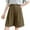 Z80-Brown, variant on CHENge Women's Basic Pocket Shorts Cotton Fabric Drawstring Waist 7" Inseam Simple Casual Lounge Everyday Shorts