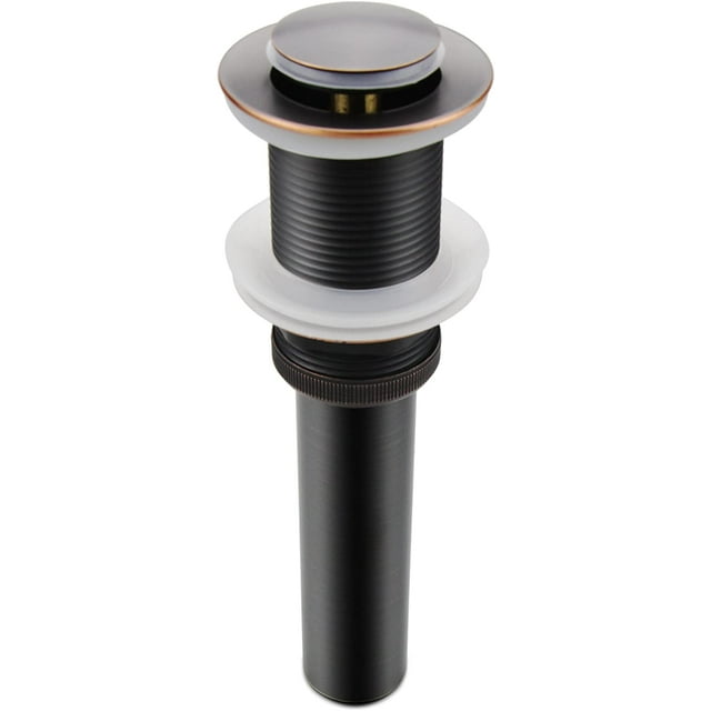Tapón de desagüe emergente sin rebosadero, desagüe para lavabo de lavabo de baño, negro Xemadio CJWUS-5727