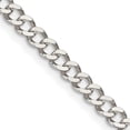 thumbnail image 1 of 925 Sterling Silver 4.25mm Open Diamond-cut Curb Chain Necklace 24 inch for Female, 1 of 5