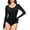 Black, variant on Long Sleeve Bodysuit for Women Tummy Control Crew Neck Body Suit Tops Slim Fit
