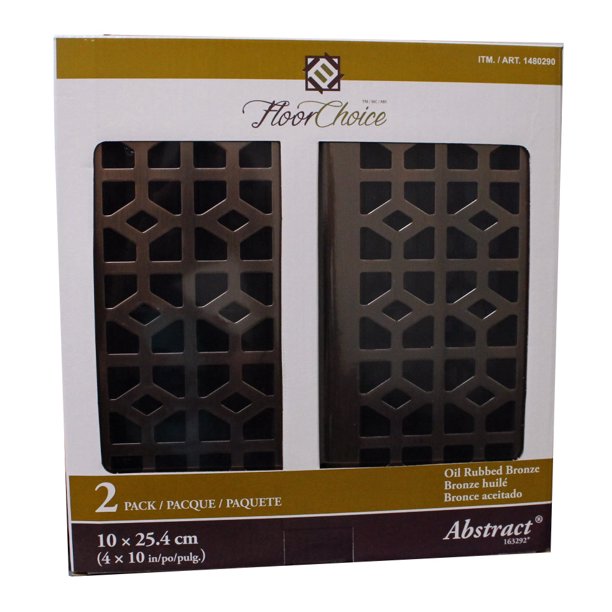 Floor Choice Oil Rubbed Bronze Floor Vent Covers 4 x 10 Inch 2 Pack