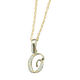 thumbnail image 1 of Cadena con dije de inicial, letra O, chapa de oro de 18 kilates, zirconias blancas Maria Almudena casual, 1 of 3