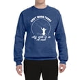 thumbnail image 2 of Wild Bobby, Can't Work Today My Arm Is In A Cast, Fishing, Unisex Crewneck Graphic Sweatshirt, Vintage Heather Blue, Medium, 2 of 5