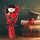 thumbnail image 4 of WASHWEPE Bouquet De Graduación Con Oso Y Flores Artificiales Decorativo Para Fiestas Y Regalos, 4 of 8