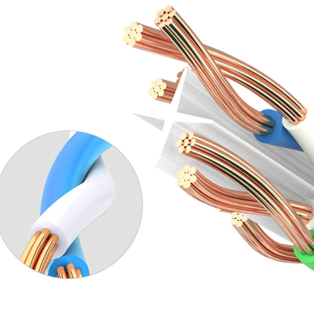 Cat6 Ethernet Cable 1000Mbps Speed Internet Cable 23AWG Gigabit Networking RJ45 LAN for Indoor and Outdoor Use for PC