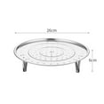 thumbnail image 6 of opvise Stainless Steel Steamer Rack with Removable Stand Stackable Multifunction Heat-Resistant Kitchen Food Steaming Tray Steamer Basket 18cm, 6 of 8