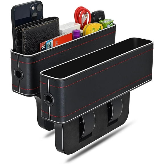 Car Side Seat Gap Filler, Auto Seat Organizer, Car Seat Gap Filler Organizer Storage Box Back Seat Console