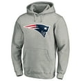 thumbnail image 2 of Men's Heather Gray New England Patriots Primary Logo Fitted Pullover Hoodie, 2 of 3