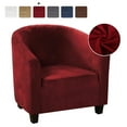 Willstar Tub Chair Covers for Armchairs Tub Sofa Slipcover Velvet