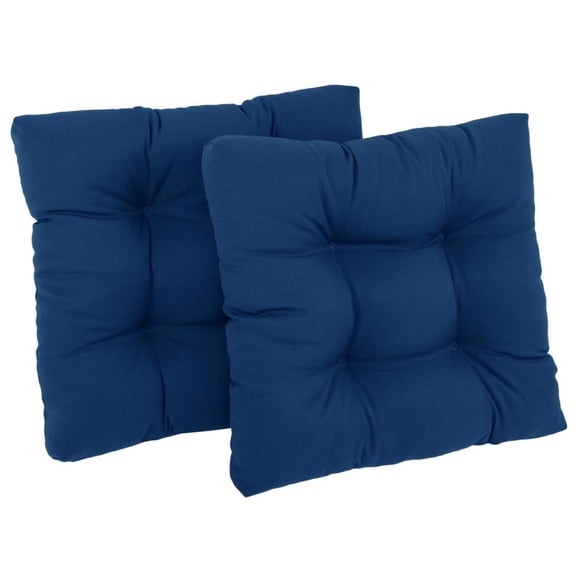 Squared Twill Chair Cushions (Set of 2)