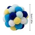 thumbnail image 3 of Cat Toy Balls, 2 Inch Soft Pom Pom Ball Plush Interactive Balls for Cat Fuzzy Kitten Interactive Playing Quiet Toy for Cats Pet，Pink, 3 of 4