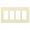 Almond, variant on Lutron CW-4-WH Four Gang Claro Decora-Style Screwless Wall Plate White