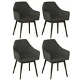 thumbnail image 1 of Gymax Set of 4 Dining Chairs Upholstered Kitchen Table Chairs w/ Solid Wood Legs Black, 1 of 10