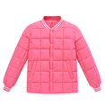 thumbnail image 3 of Teens Winter Jacket for School, 6-14 Years Heavyweight Puffer Coat with Hood, Warm Insulated Quilted Outerwear for Girls, Thicken Cold Weather Parka for Everyday Wear Pink, 3 of 3