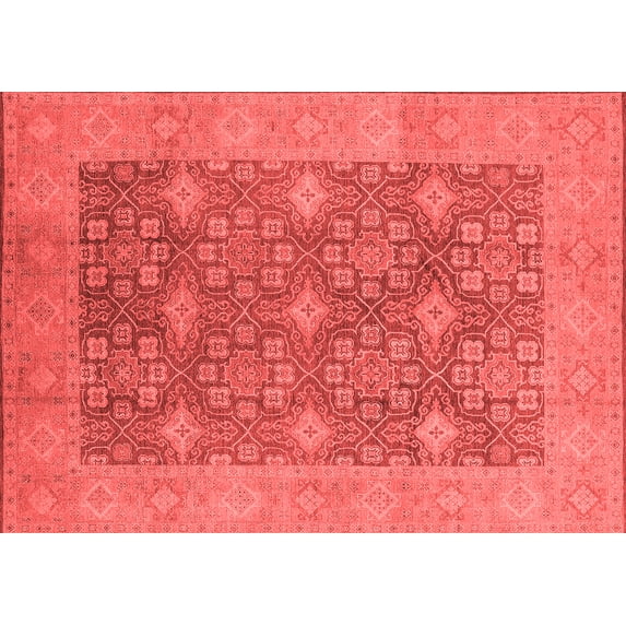 Ahgly Company Indoor Rectangle Oriental Red Industrial Area Rugs, 5' x 7'