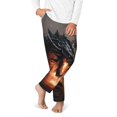 thumbnail image 2 of Xecao Fiery Black Dragon Attack Print Teenagers' Pajama Pants Long Sleep Pants Soft Elastic Waist Pajama Bottoms Elastic waist with 2 Pockets 5-16 Years-XS(5-6), 2 of 6