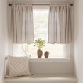 thumbnail image 2 of AIR-Kitchen Curtains Linen Tier Curtains 24 Inch Farmhouse Cafe Country Drapes for Small Window Rustic Rod Pocket Light Filtering Flax for Laundry Room Bathroom Over Sink RV 2 Panels Taupe, 2 of 4