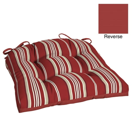 Better Homes & Gardens Red Stripe 18 x 20 in. Outdoor Wicker Chair Cushion with