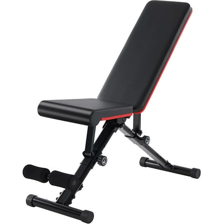 CONCETTA Weight Adjustable Workout Bench for Home Gym, 795LBS Capacity Foldable Bench Press，Black