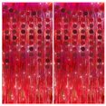 thumbnail image 1 of Cortinas de papel de malla roja Backdrop CHAROUP, paquete de 2 unidades, 100 x 200 cm, 1 of 7