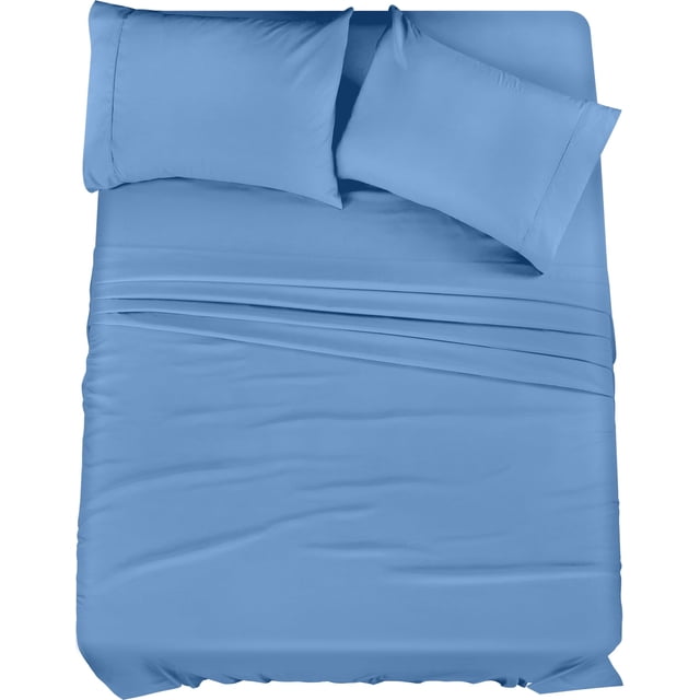 Juego de sábanas Utopia Bedding de microfibra totalmente cepillada, color azul holandés