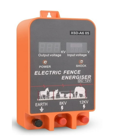 10KM Electric Fence 2.5 Joule With LCD Display 2.5 Joule 12V Controller For Farm Livestock Cows Cattle Horse