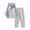 Gray, variant on WIZUTIZ Men's Casual Set Solid Color Long Sleeve Pullover Hoodie Top Elastic Waist Drawstring Straight Leg Pants Two-Piece Outfit Polyester for Beach Party Daily All-Season Wear