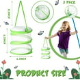 thumbnail image 2 of 2 Pcs Mini Butterfly Habitat Cage Clear Mesh Butterfly Net Cage Container Foldable Terrarium, 6.3x7.1inch, 2 of 7
