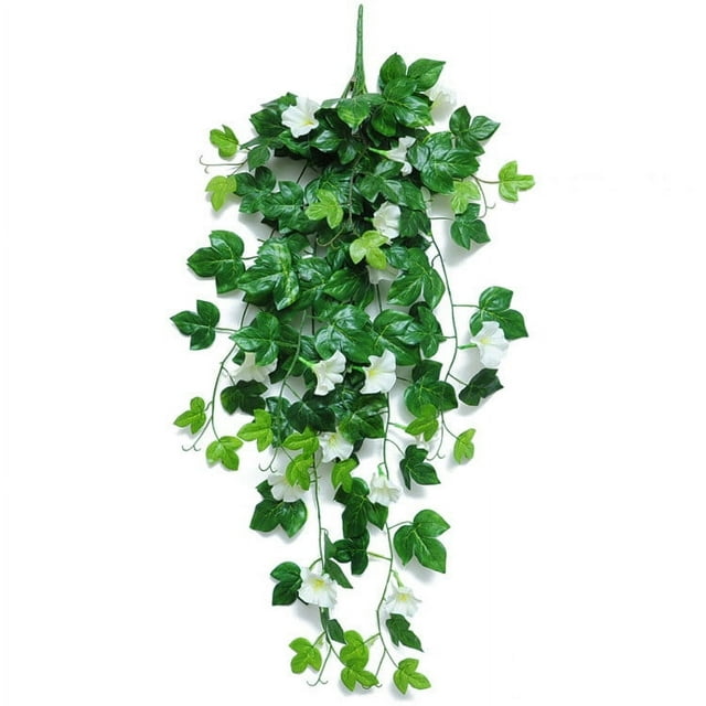 Flores Artificiales de Gloria de La Mañana para Colgar En La Pared, 90 Cm, de Seda, con Hojas Realistas | Decoración Duradera para La Mesa Del Salón | No Necesita Agua Ni Luz Solar